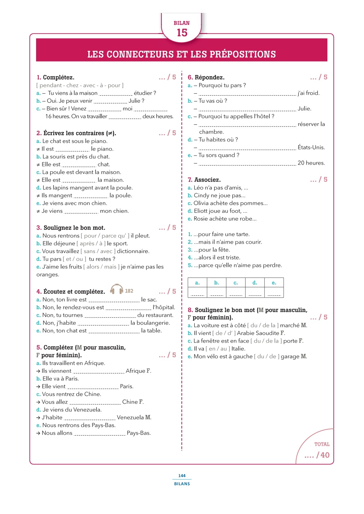 100% FLE A1 Grammaire Essentielle