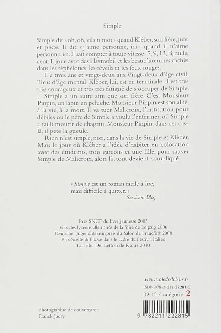 Simple (Marie-Aude Murail -  Médium Poche)