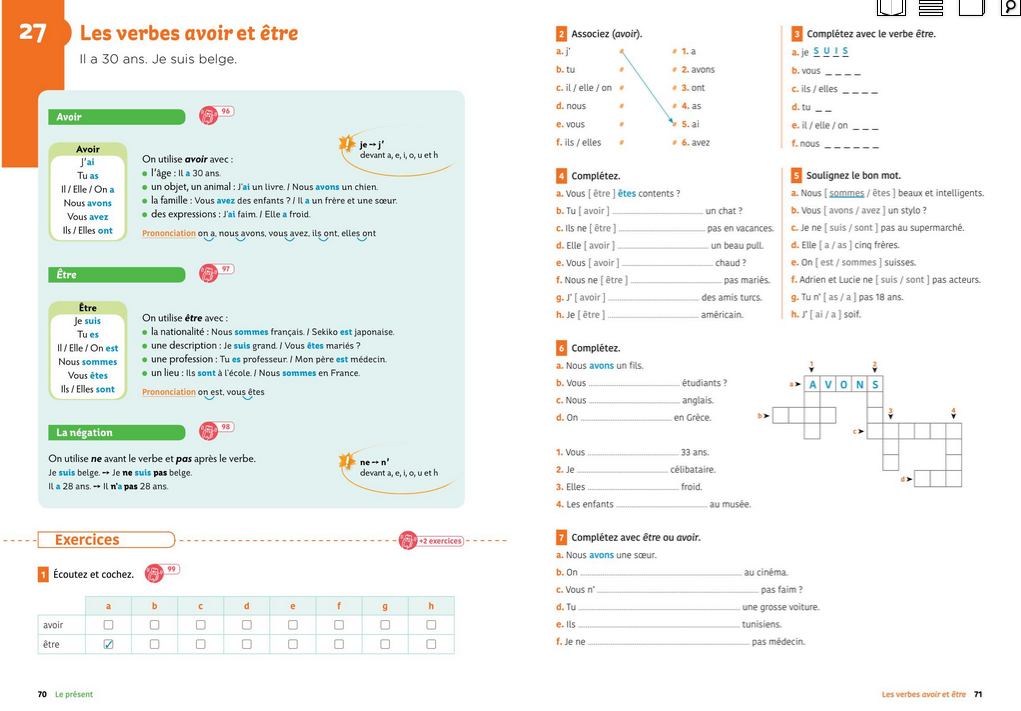 Exercices de Grammaire et Conjugaison A2