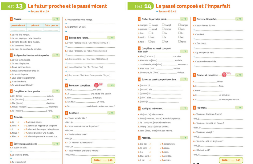 Exercices de Grammaire et Conjugaison A2