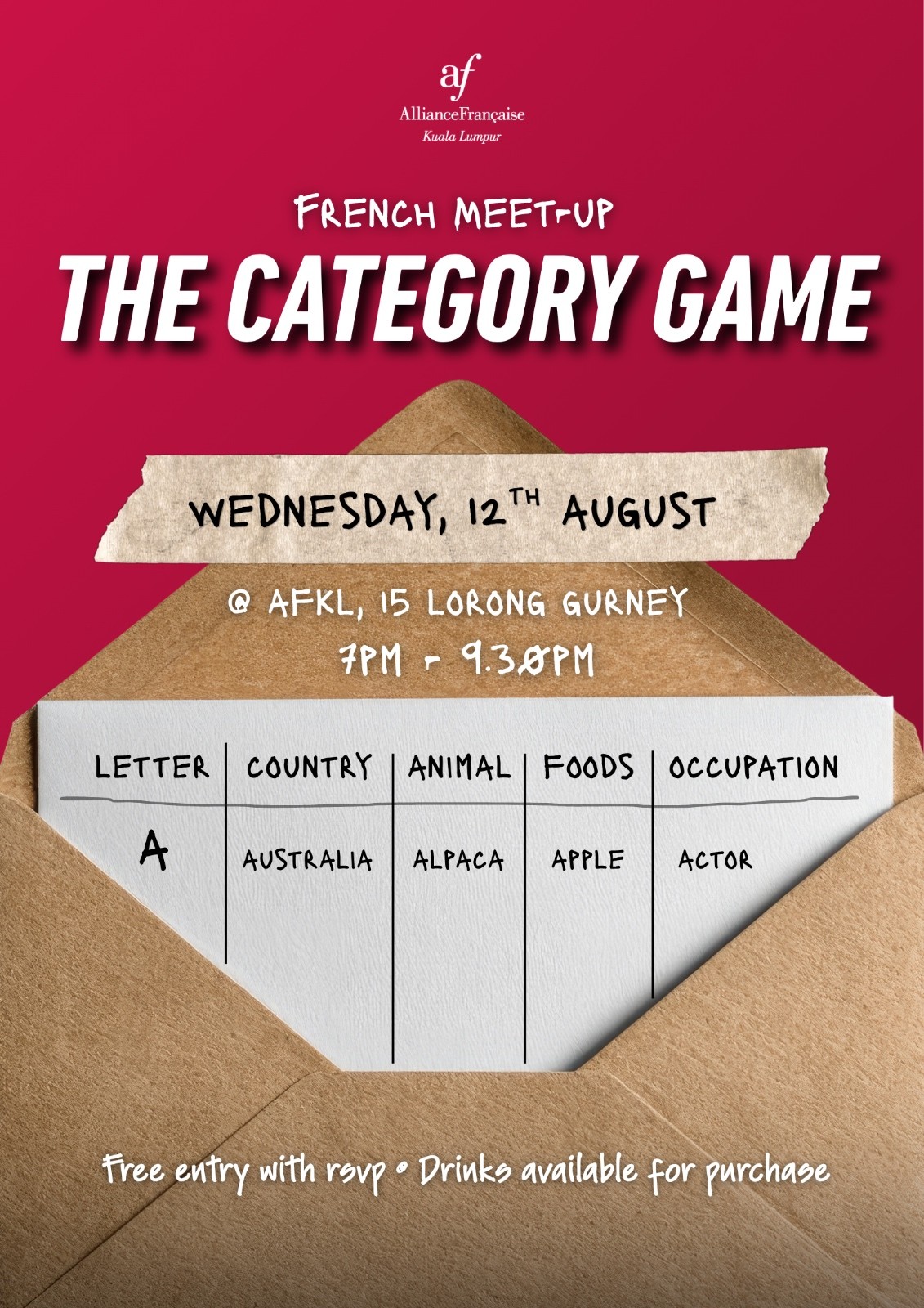 French Meet Up: Category Game